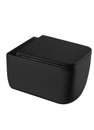 Унитаз подвесной qtap gemini безободковый с сиденьем soft-close qt2533076euqmb