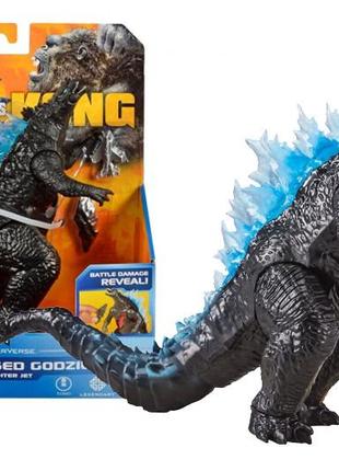 Фігурка godzilla vs. kong - ґодзілла з суперенергією та з винищувачем 35310