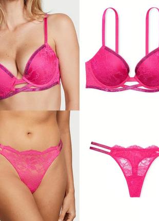 Комплект victoria's secret со стразами 34в/s