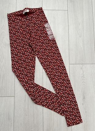 Лосины в цветочный принт для девочки