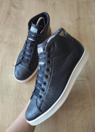Фирменные мужские кожаные кроссовки adidas, оригинал, р.43,5.