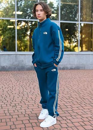 Подростковый зимний костюм tnf флис синий