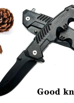 Небольшой складной нож для повседневного ношения черный 197мм, карманный раскладной нож