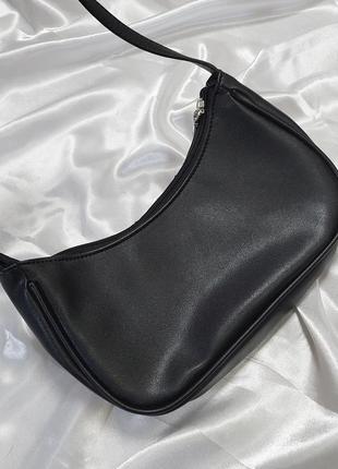 Черная гранж сумка багет3 фото