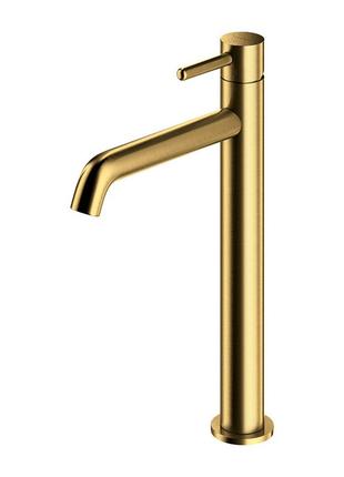 Смеситель для умывальника omnires y brushed gold высокий (y1212glb)