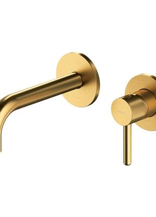 Смеситель для умывальника omnires y скрытого монтажа brushed gold (y1215hglb)