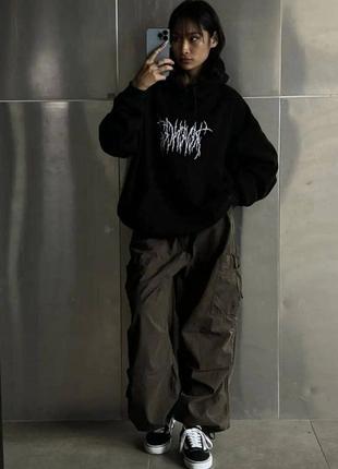 Модний жіночий однотонний худі на флісі з якисним принтом