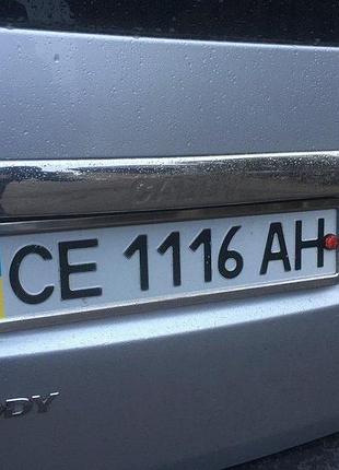 Хромированная накладка над номером (2-дверный, нержавейка) надпись caddy, carmos - турецкая нержавеющая сталь для volkswagen caddy
