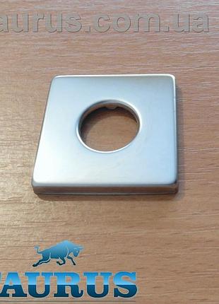 Квадратна н/ж декоративна чашка (фланець) thermopulse cube 48х48 chrome/висока 5 мм, під d1/2"/d21 мм