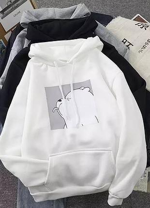 Жіночий хітовий худік на флісі з кумедним мішкою