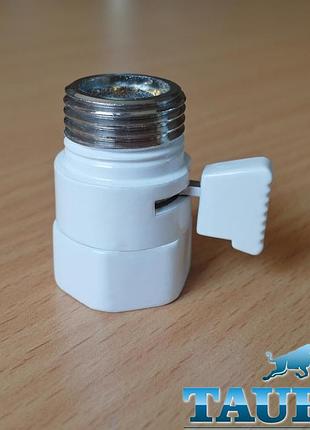 Белый компактный micro кран eco white (польша, 1/2") для скрытого подключения полотенцесушителей
