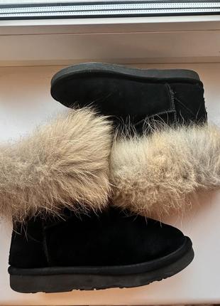 Ugg чорні з хутром6 фото