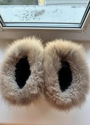 Ugg чорні з хутром3 фото