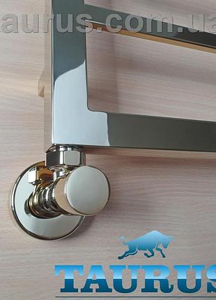 Золотые краны угловые цилиндрические thermopulse classic gold 1/2" для полотенцесушителей