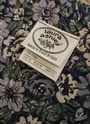 Винтаж миди платье laura ashley цветочный принт хлопок