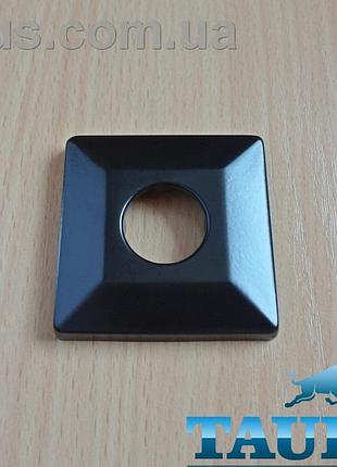 Чёрная квадратная чашка декор cube 56x56 black (фланец), высота до 10мм; под d1/2 thermopulse