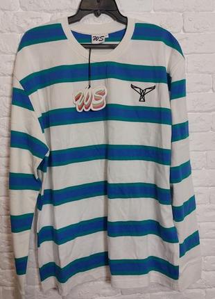 Фирменный лонгслив реглан l