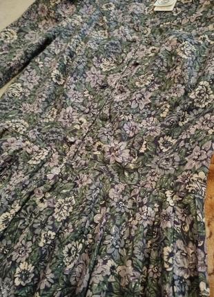 Винтаж миди платье laura ashley цветочный принт хлопок