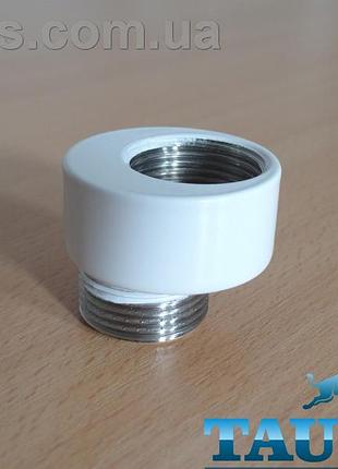 Білий декоративний mini ексцентрик thermopulse d40/10 white для зміщення різьби 3/4" до 10 мм; н/ж сталь aisi304