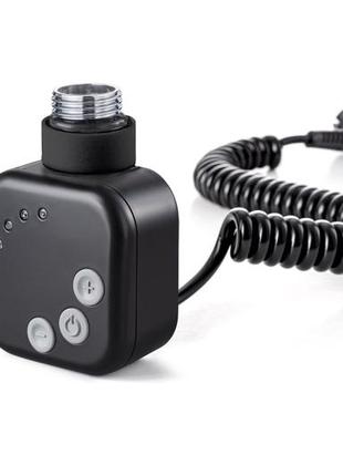 Чёрный тэн heatq black квадратной формы. регулятор 30-60c + таймер 2 ч. (2 режима) + led; польща. поворотный