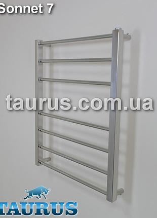 Полотенцесушитель sonnet 7/ 650х500 из н/ж стали: круглая прямая перемычка 16мм и стойка квадрат 30х30. 1/2"