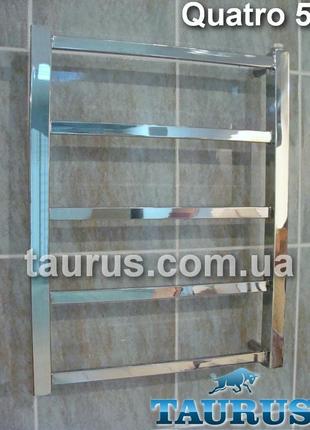 Маленький полотенцесушитель quatro 5/ 550х450 водяной и электрический, двухконтурный