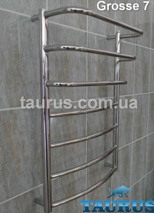 Красивая и практичная полотенцесушилка из н/ж стали grosse 7-3/ 750х500 мм. каскадные перекладины вверху d20