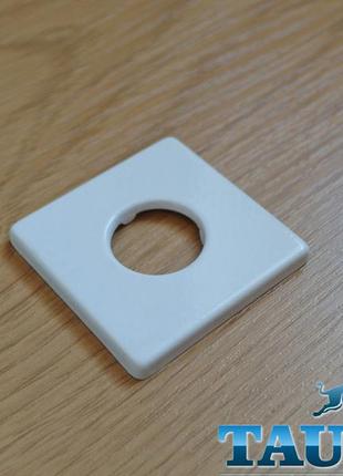 Біла квадратна декоративна н/ж накладка (фланець) thermopulse cube 48х48 white, висота 5 мм, під d1/2" (20 мм)