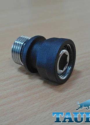 Адаптер black (переходник) из резьбы m22x1.5 внутренняя на 1/2" наружная (штуцер) для проходных кранов. польша