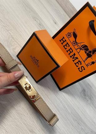 Ремень женский пакет и коробка набор, пояс 2см кожа из кожи пудра золото комплект упаковки...