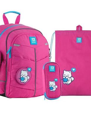 Набор kite рюкзак + пенал + сумка для обуви set_k24-771s-2 kitten &amp; clew