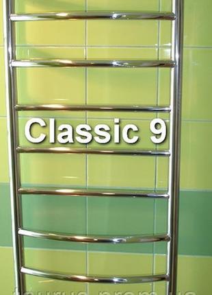 Стандартний н/ж сушарка для рушників classic 9/950х450 мм із вигнутими круглими перемичками d20. 1/2. таурус