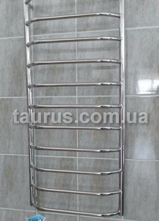 Шикарный высокий полотенцесушитель н/ж standart 11/1150х500. выгнутые трапецией перемычки d20