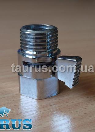 Прямой компактный micro кран eco (польша, 1/2" хром) для скрытого подключения полотенцесушителей