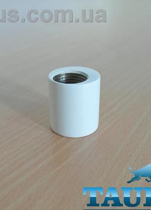 Белый декоративный эксцентрик муфта thermopulse d30/6 white для смещения резьбы 1/2" внутр. до 6 мм; н/ж сталь