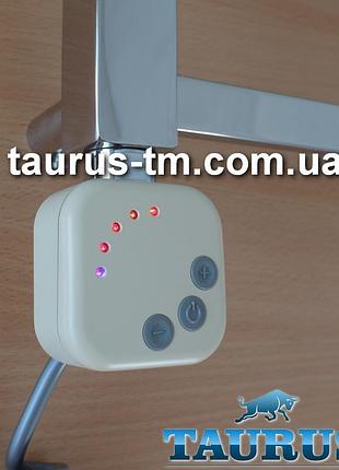 Кремовый квадратный электротэн heatq с регулятором 30-60c и таймером 2 ч. + led-подсветка; польша. поворотный