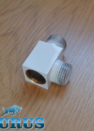 Білий квадратний трійник thermopulse white cube 1/2" дизайнерський для комбінованих рушникосушок
