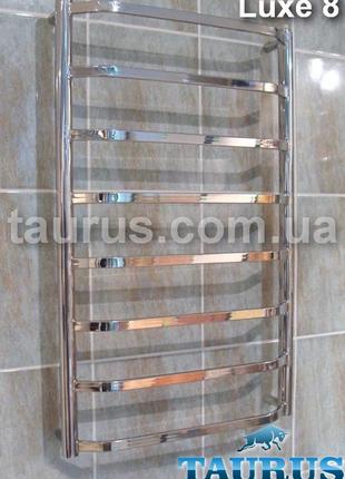 Вузька сушарка для рушників luxe 8/850х400 мм. плоскі н/ж трубки 20х10, перемички трапеція.