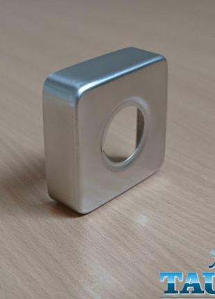 Квадратный декоративный фланец cube 60x60 h18 нержавеющий под 3/4" (d25) чашка, розета. thermopulse