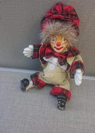 Фарфоровый винтажный коллекционный клоун из германии