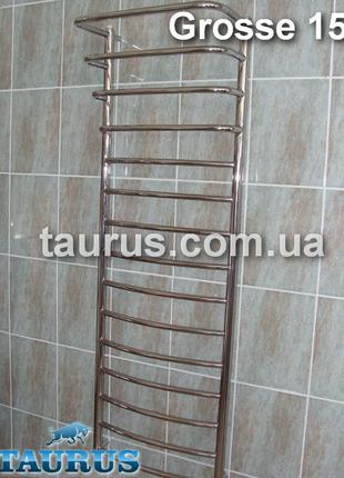 Громадный полотенцесушитель grosse 15+4/ 1550x500 н/ж сталь с выступающими перекладинами d20 каскадом