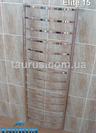 Громадный водяной полотенцесушитель elite 15 /1550х500 из н/ж стали. плоская перемычка 20х10.