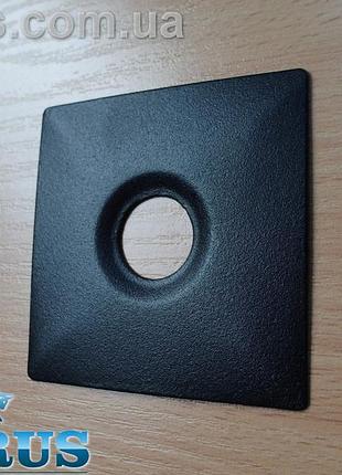Квадратный чёрный плоский н/ж фланец cube black 74x74 мм, высота 3 мм, под внутренний размер 1/2" d20 мм