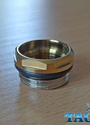 Золота заглушка з гумкою thermopulse gold 1/2" на сушарку для рушників, радіатор. компактний розмір. латунь