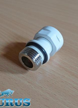 Адаптер white (переходник) из резьбы m22x1.5 внутренняя на 1/2" наружная (штуцер) для проходных кранов. польша