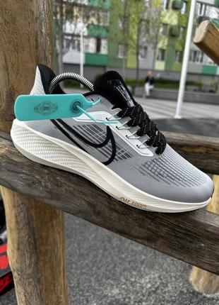 Кроссовки nike zoom pegasus 39 (черно-серые)8 фото