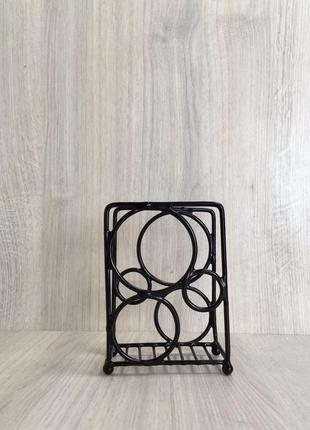 Подставка под салфетки из металла decorart салфетница decorart "колесо" 10х14 см черный