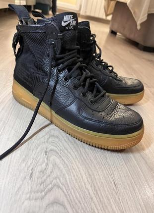 Кроссовки nike sf air force 1 mid black ( оригинал)