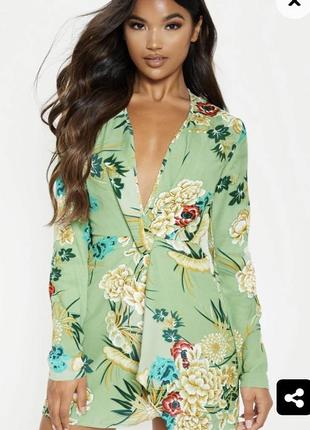 Pretty little thing floral wrap dress shop