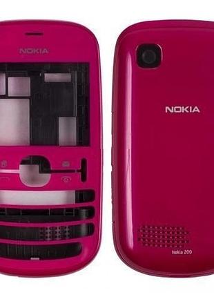 Корпус nokia asha 200, asha 201 розовый